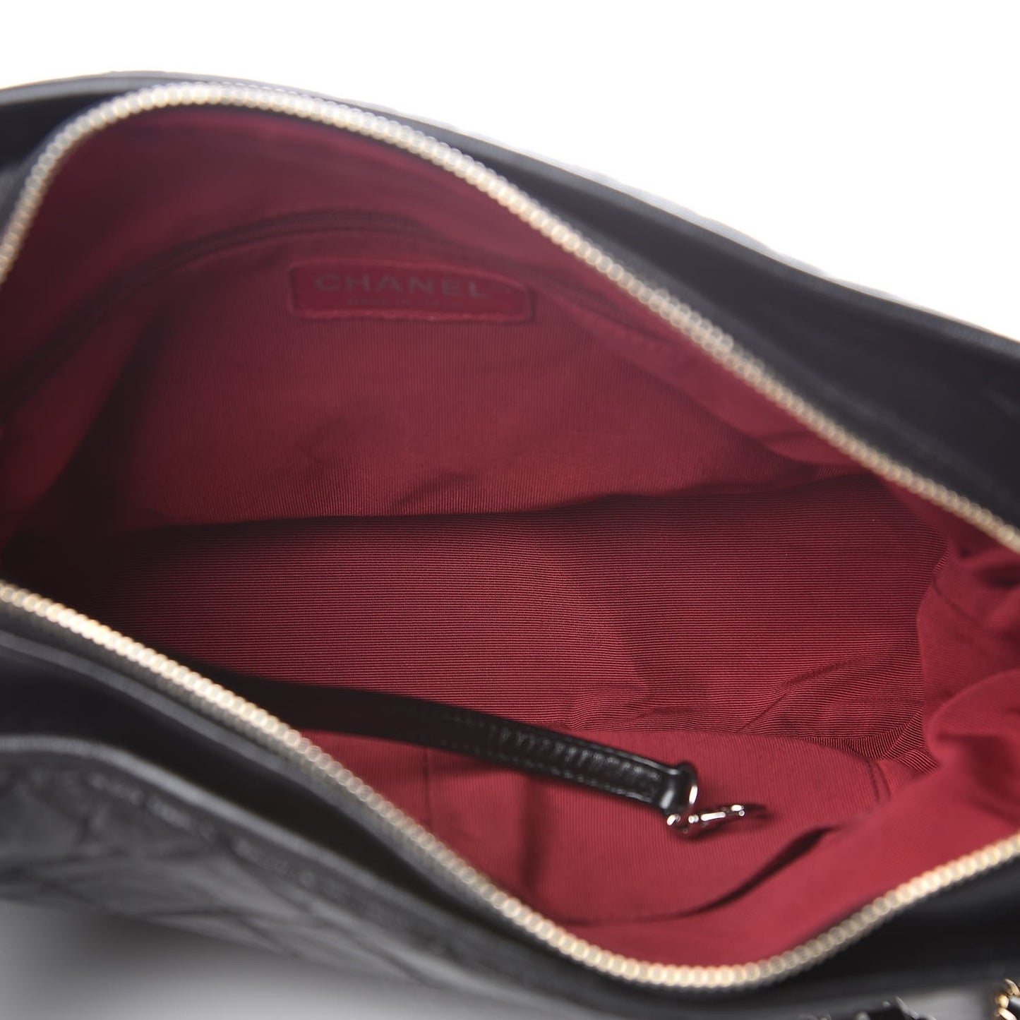 Aged Calfskin Quilted Medium Gabrielle Hobo Black