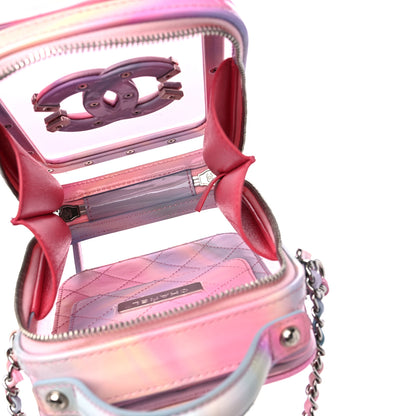 Chanel PVC Patent Calfskin Patent Lambskin Vertical Vanity Case Pink 6 of 10