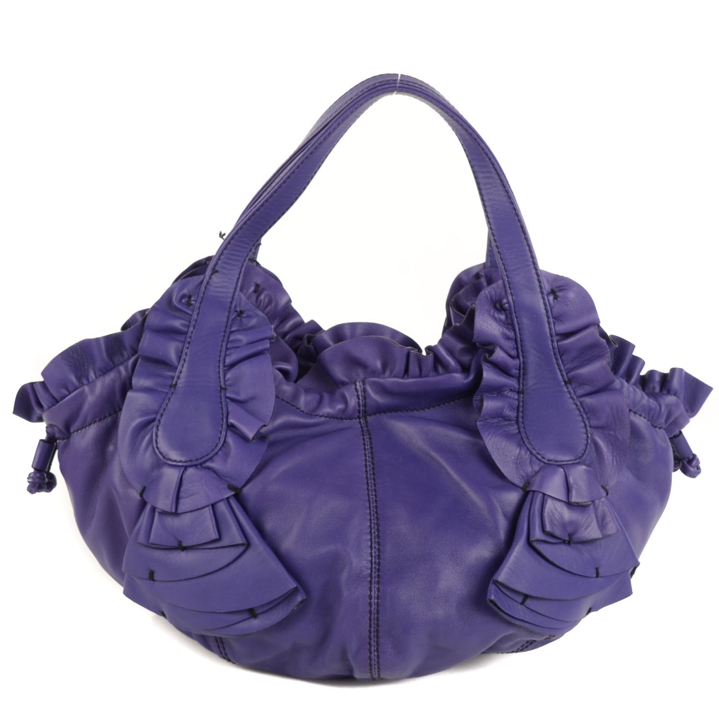 Nappa Ruffle Idylle Tote Violet