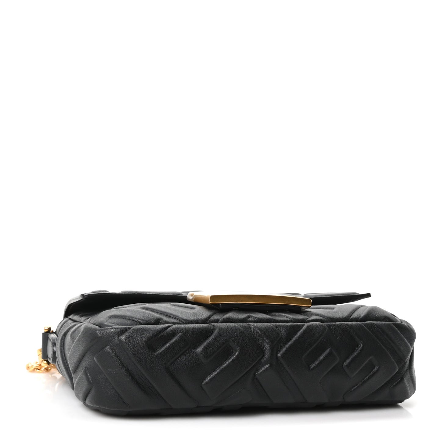 Nappa FF 1974 Embossed Mini Baguette Black