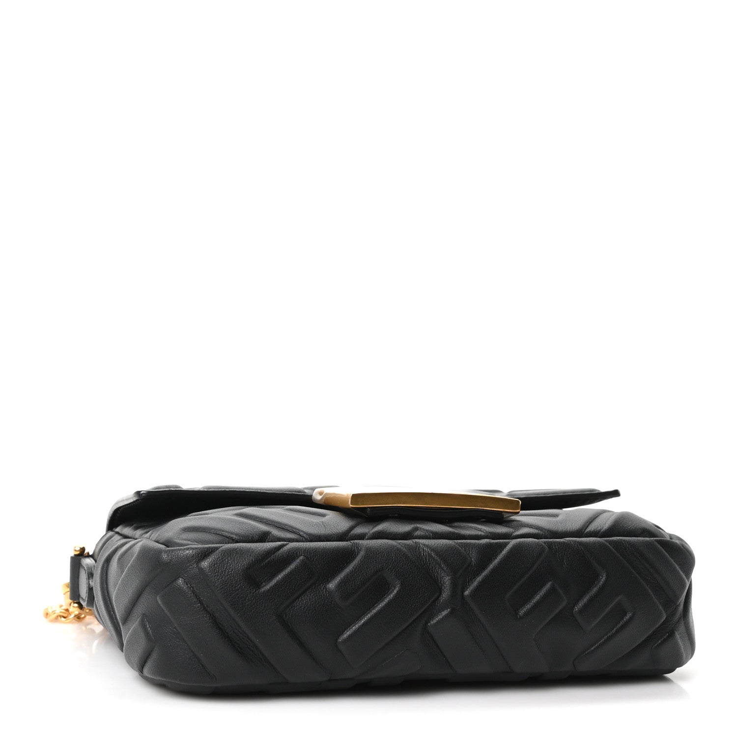 Fendi Nappa FF 1974 Embossed Mini Baguette Black 4 of 10