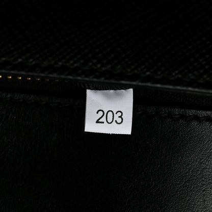 Prada Saffiano Flap Shoulder Bag Black 7 of 10