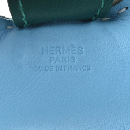 Hermes Milo Lambskin Grigri Rodeo Horse Bag Charm PM Celeste Malachite Craie 3 of 3