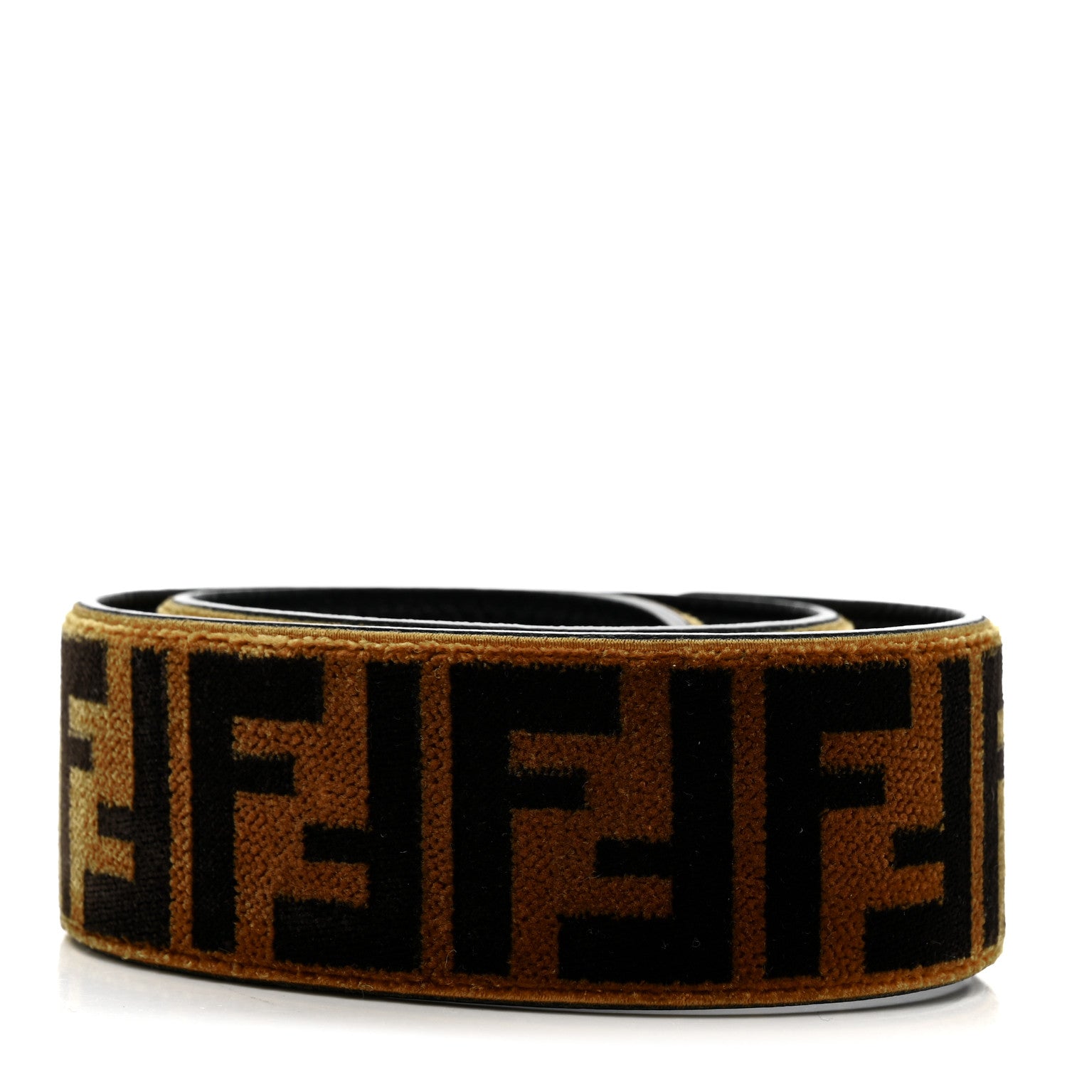 Fendi Velvet Tapestry FF Strap You Tobacco 2 of 4