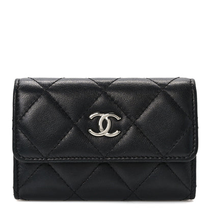 Chanel Lambskin Quilted Small Graffiti Compact Wallet Black 1 of 10