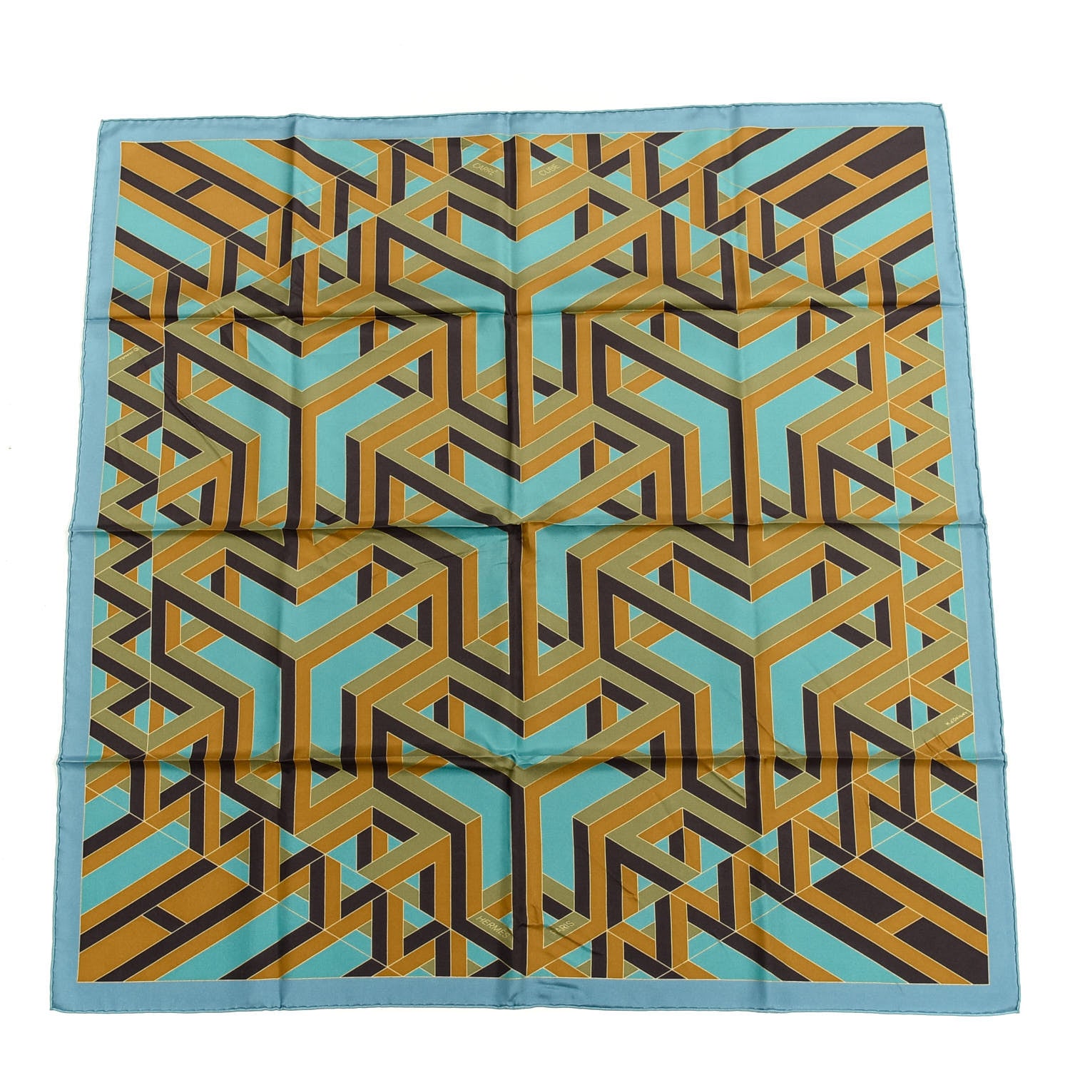 Hermes Silk Carre Cube Scarf 90 1 of 5