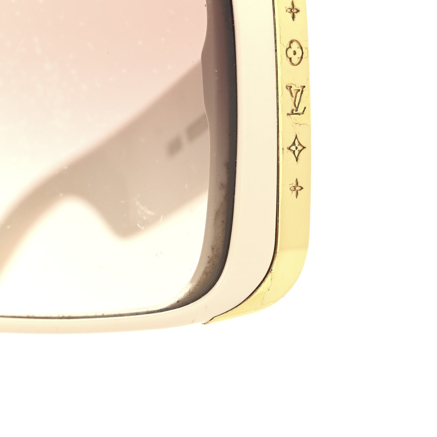 Acetate LV Moon Square Sunglasses Z1652W White