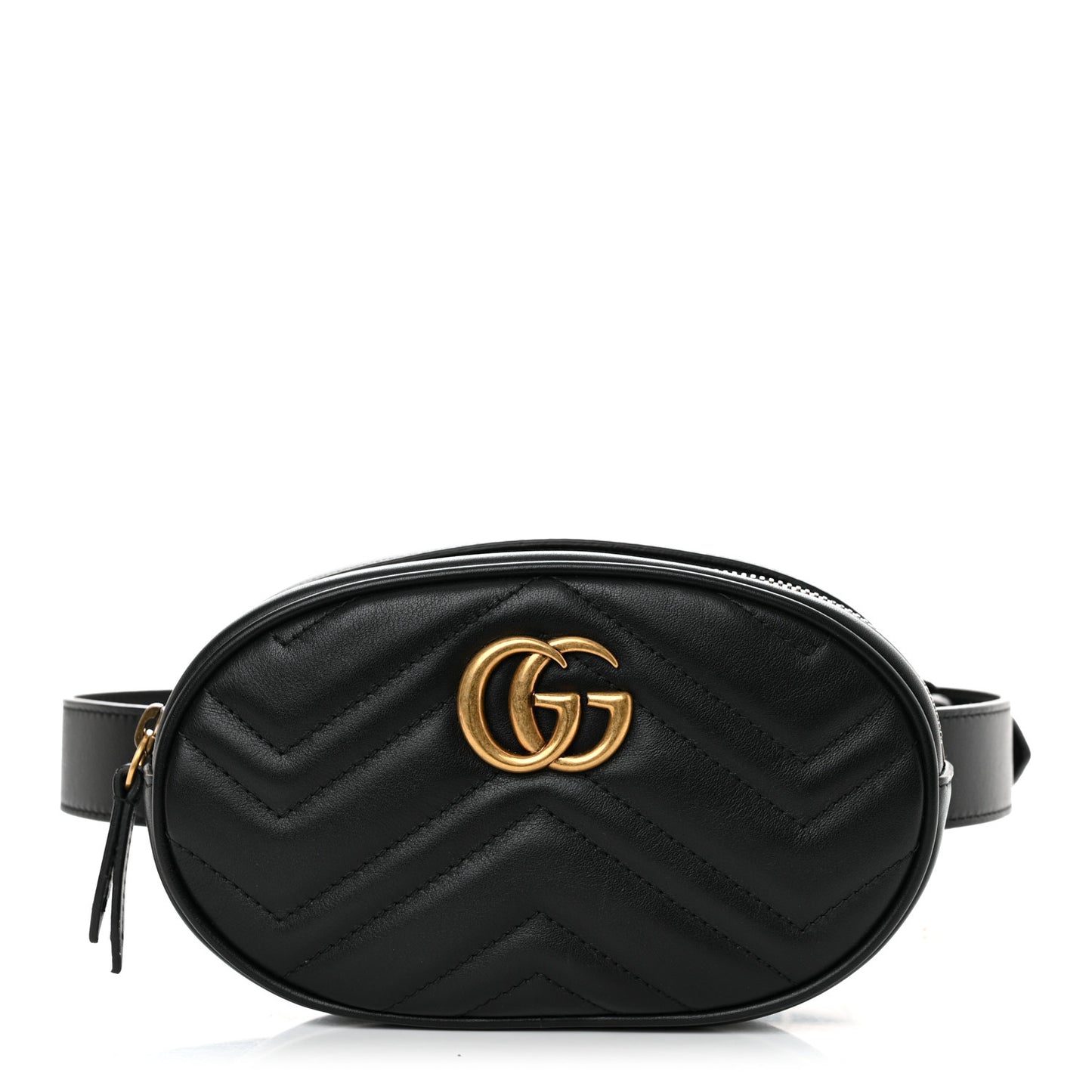 Calfskin Matelasse GG Marmont Belt Bag 95 38 Black