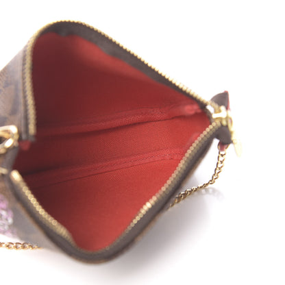 Louis Vuitton Damier Ebene 2019 Christmas Animation Mini Pochette Accessories Red 5 of 8