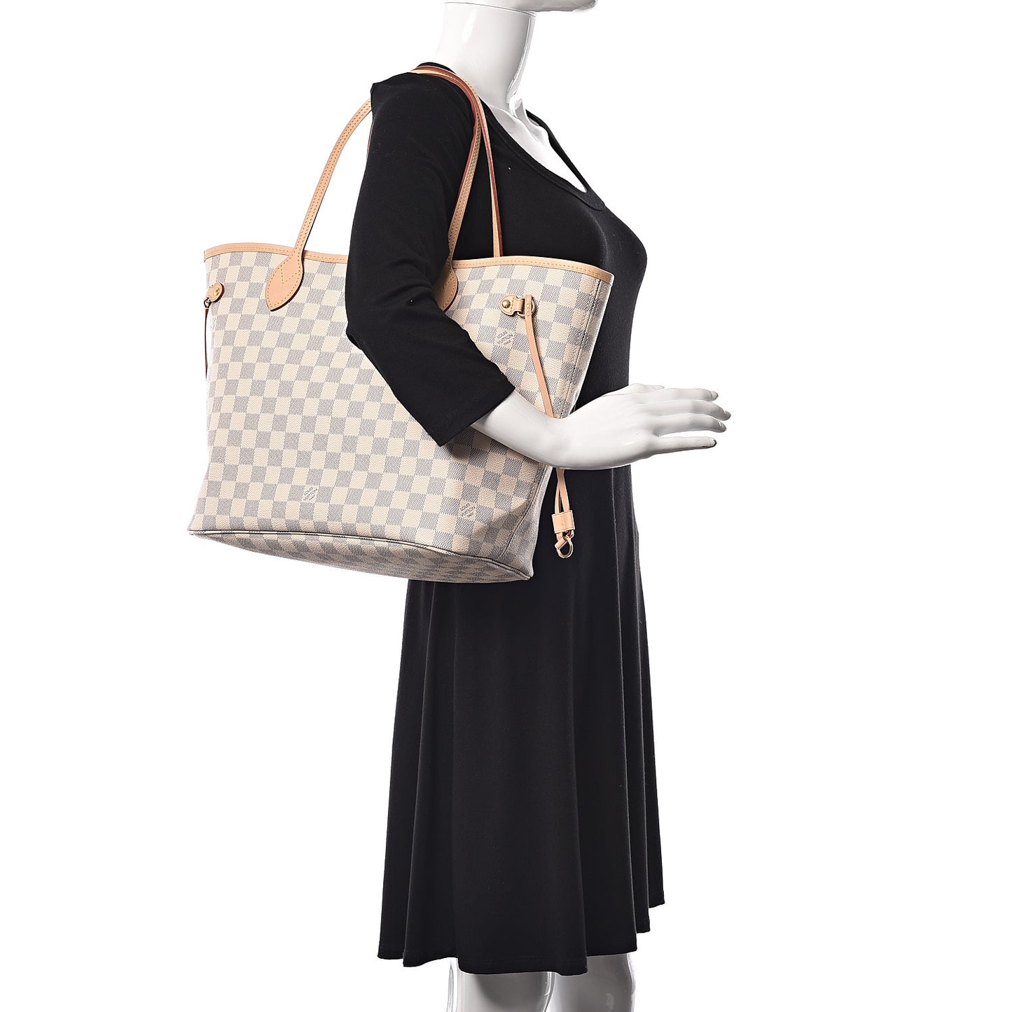 Damier Azur Neo Neverfull MM Rose Ballerine