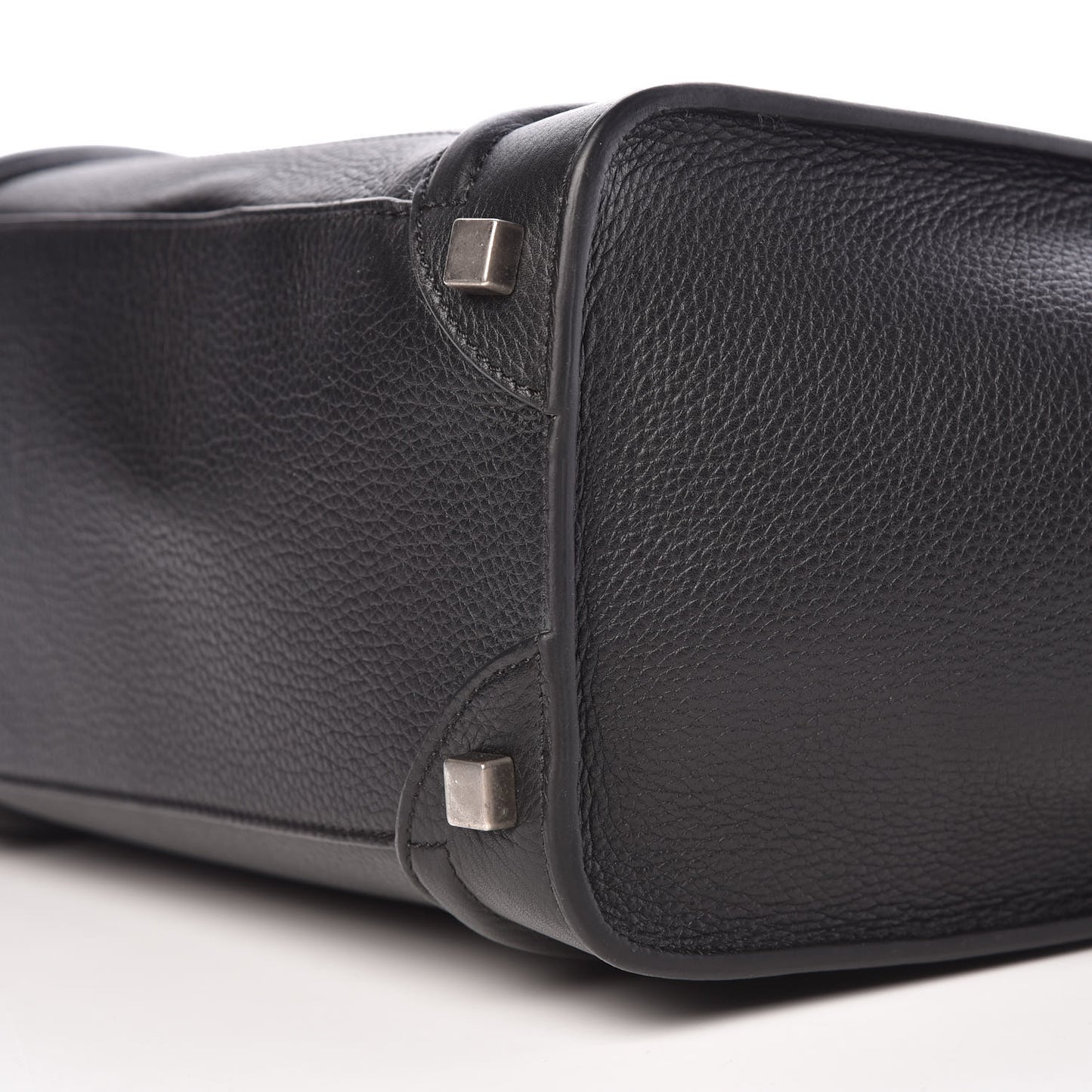 Drummed Calfskin Micro Luggage Black
