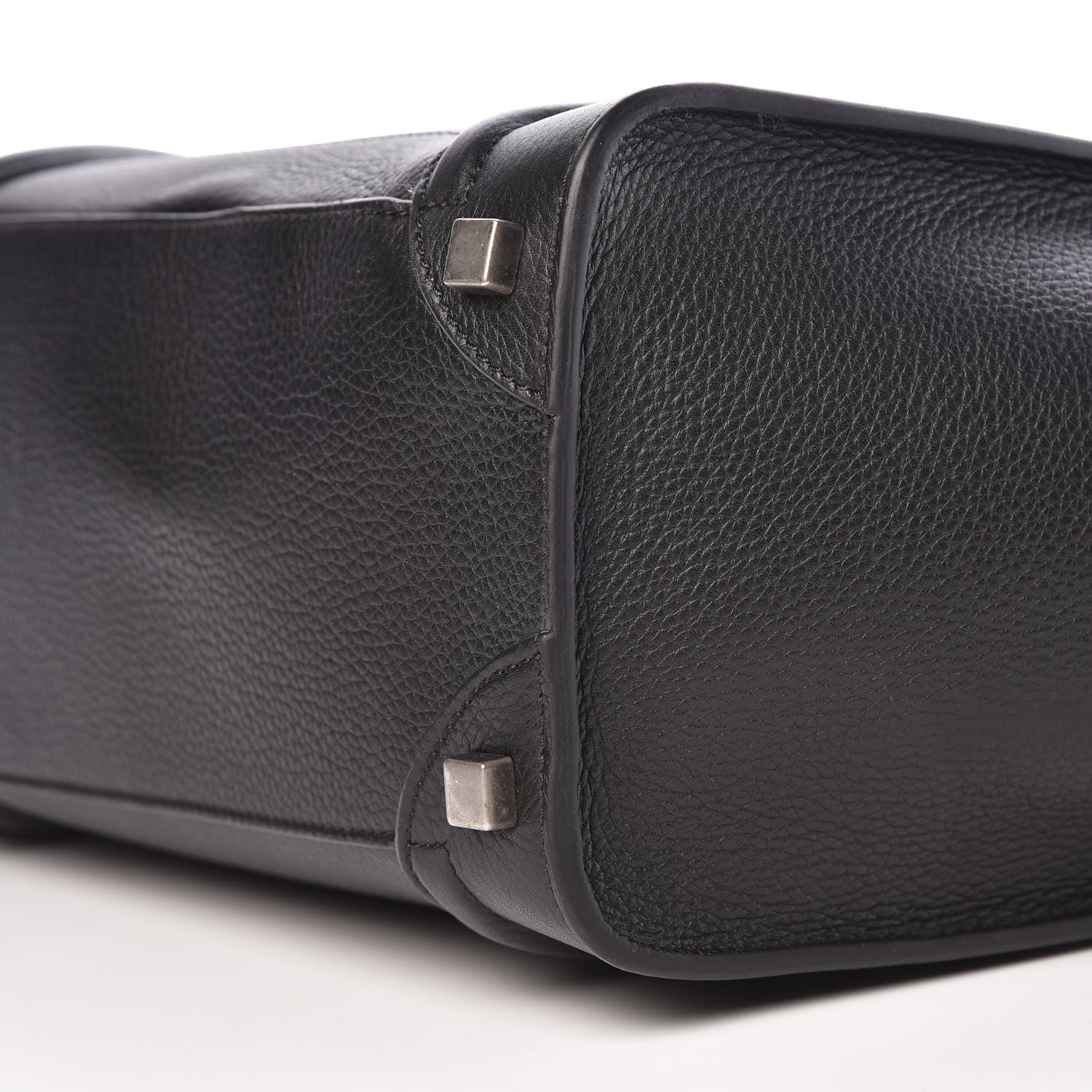 Celine Drummed Calfskin Micro Luggage Black 9 of 9