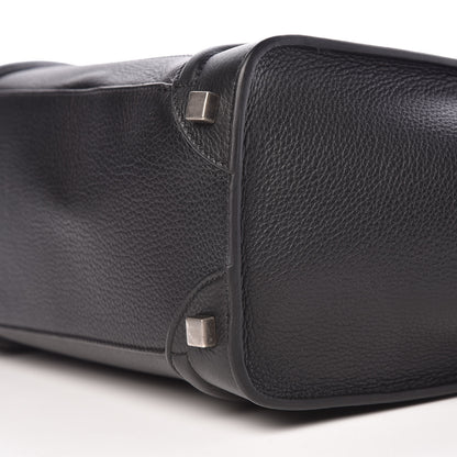 Celine Drummed Calfskin Micro Luggage Black 9 of 9