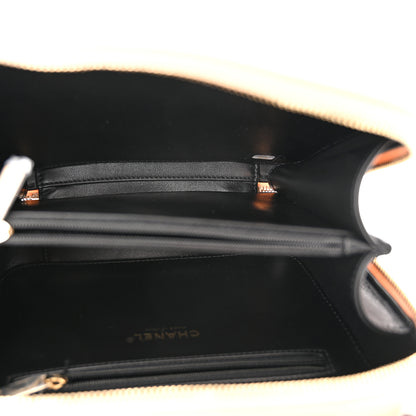 Chanel Caviar Quilted Medium CC Filigree Vanity Case Beige Black 5 of 10