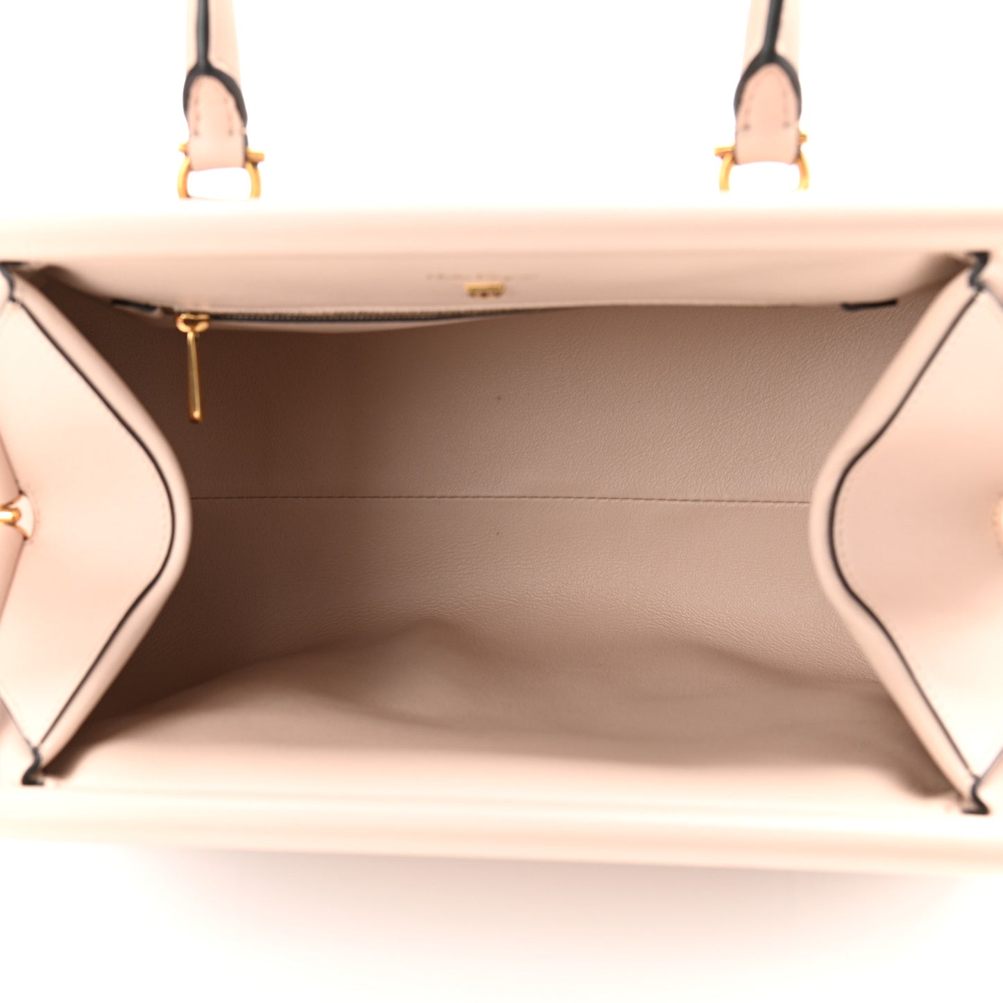 Calfskin Frame Satchel Light Pink
