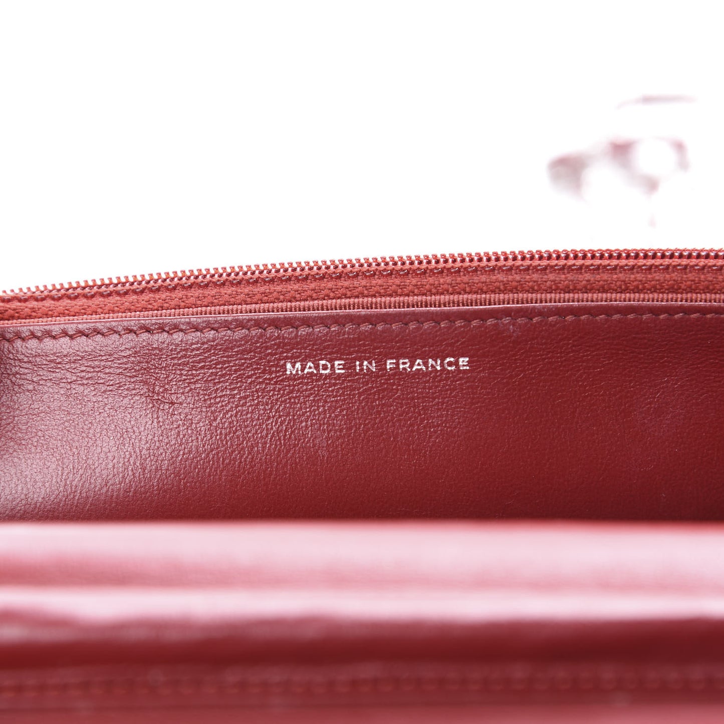 Lambskin Quilted Wallet On Chain WOC Red