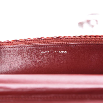 Chanel Lambskin Quilted Wallet On Chain WOC Red 7 of 15