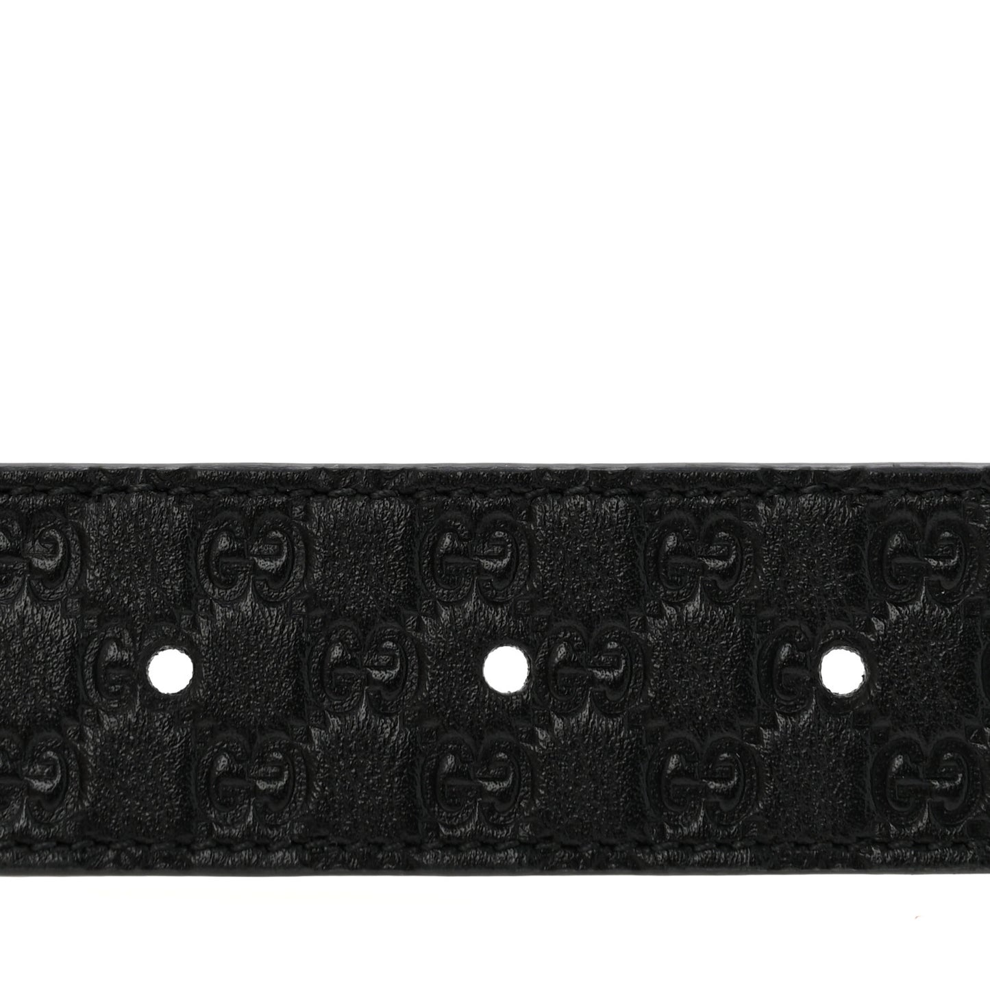 Guccissima Double G Reversible Belt 75 30 Black White