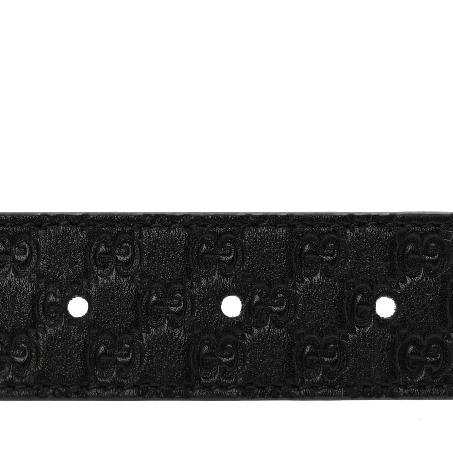 Gucci Guccissima Double G Reversible Belt 75 30 Black White 5 of 8