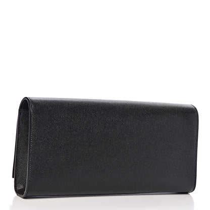 Saint Laurent Grain De Poudre Monogram Cassandre Clutch Black 3 of 9