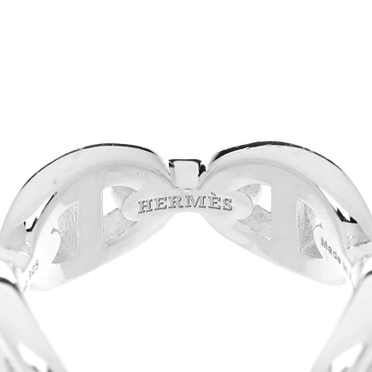 Hermes Sterling Silver PM Chaine d'Ancre Enchainee Band Ring 49 5 5 of 9