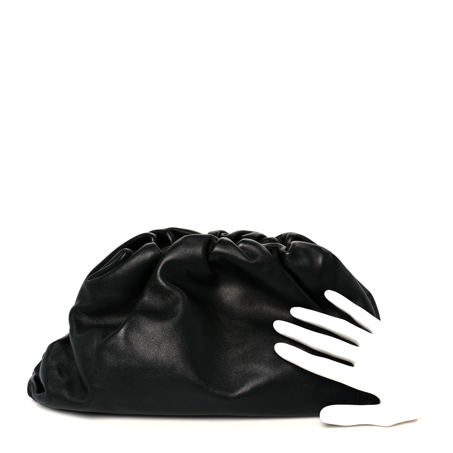 Bottega Veneta Smooth Butter Calf The Pouch Oversized Clutch Black 2 of 11