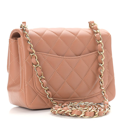 Chanel Lambskin Quilted Mini Square Flap Brown 3 of 11