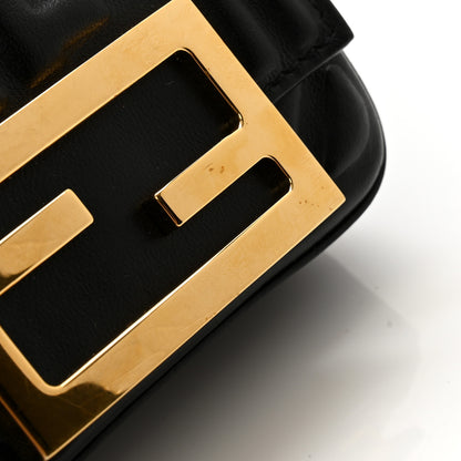 Fendi Nappa Matisse FF Embossed Nano Maxi Buckle Baguette Charm Black 11 of 12