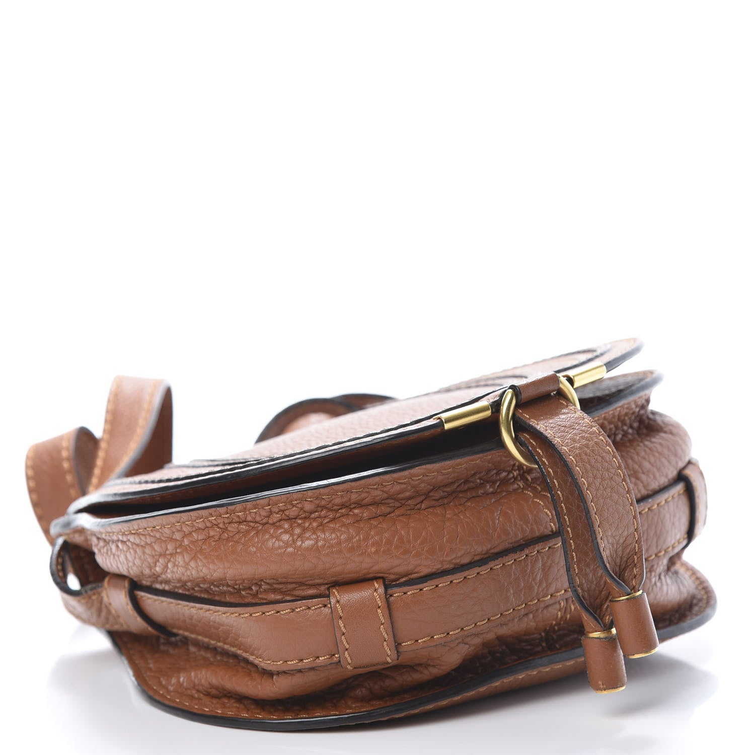 Chloe Calfskin Mini Marcie Round Crossbody Bag Tan 4 of 15