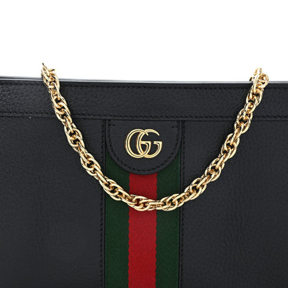 Gucci Calfskin GG Web Small Ophidia Chain Shoulder Bag Black 8 of 10