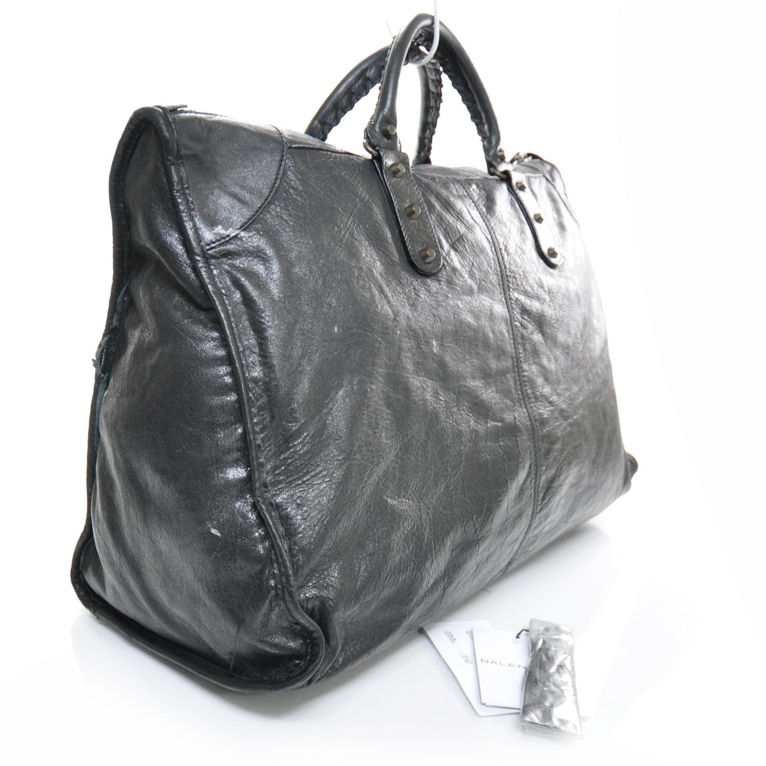 Balenciaga Chevre Weekender Black 3 of 11