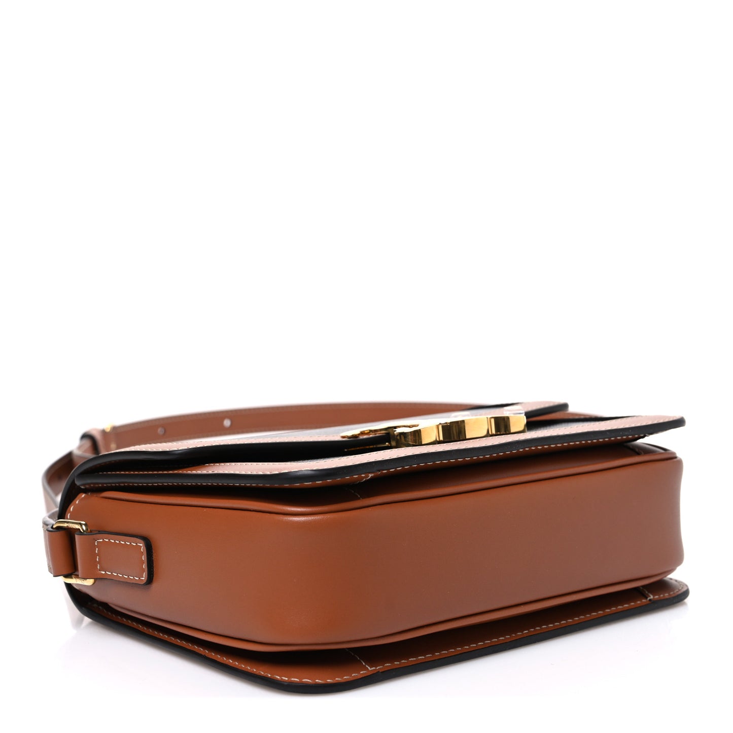 Calfskin Triomphe Canvas Teen Triomphe Bag Tan