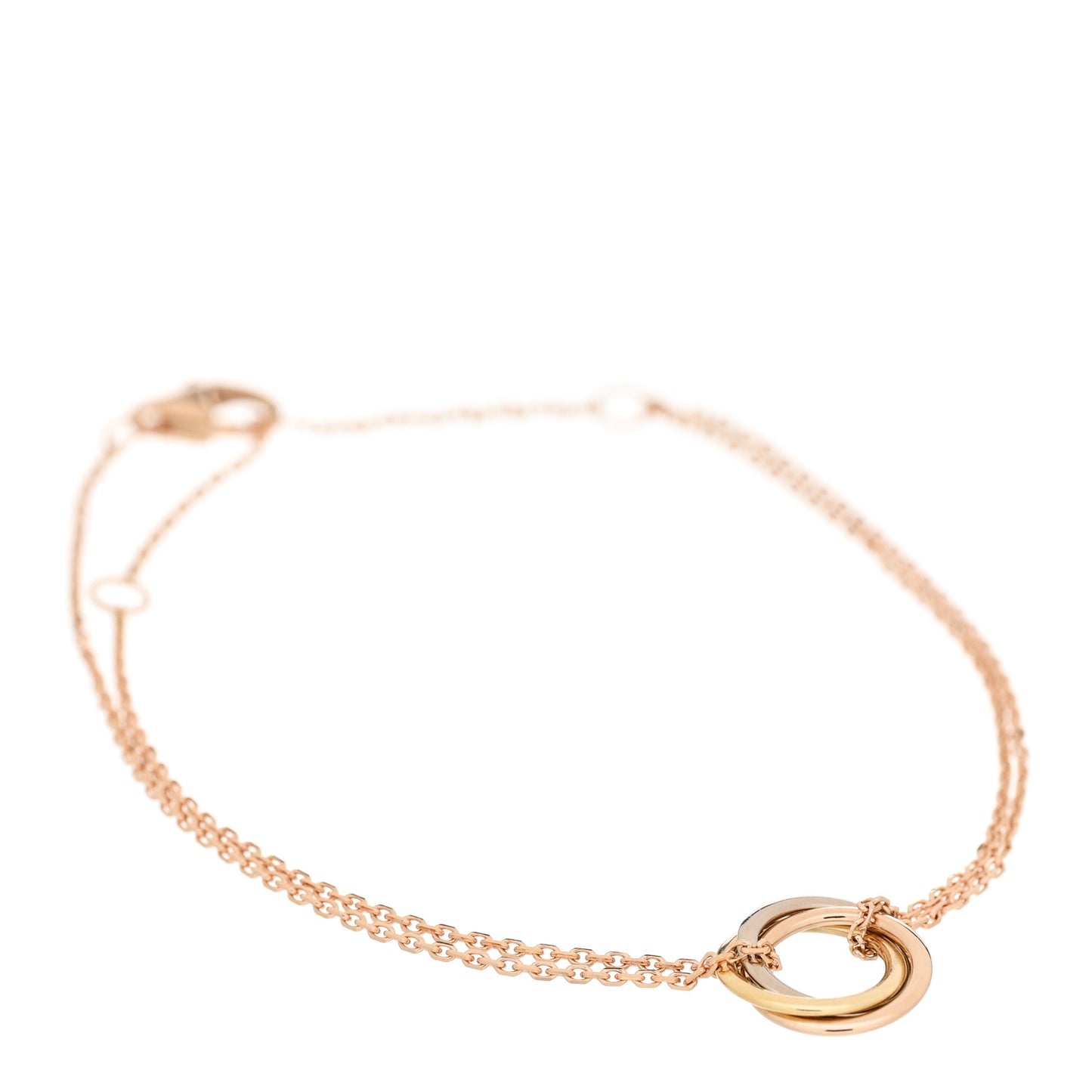 18K Pink Yellow White Gold Trinity Bracelet