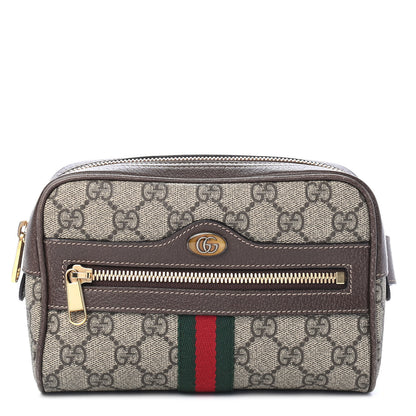 Gucci GG Supreme Monogram Web Small Ophidia Belt Bag 85 34 Dark Brown 1 of 9