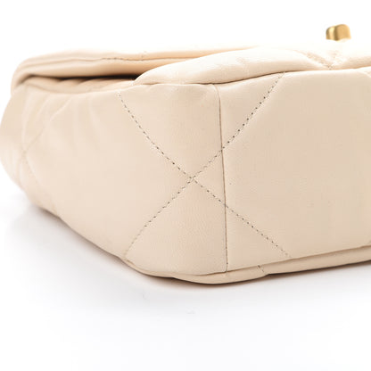 Chanel Lambskin Quilted Medium 19 Flap Light Beige 8 of 9