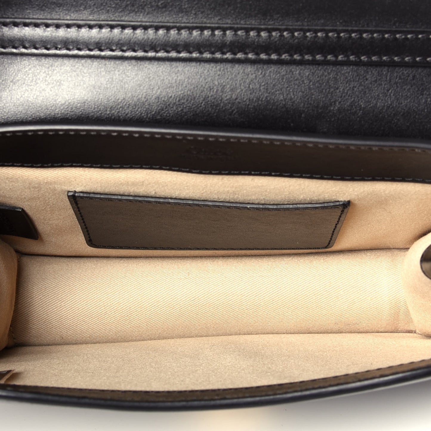 Calfskin Suede C Clutch With Chain Black