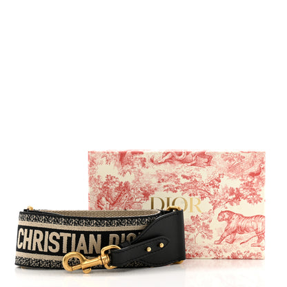 Christian Dior Canvas Embroidered Shoulder Strap Black 8 of 8
