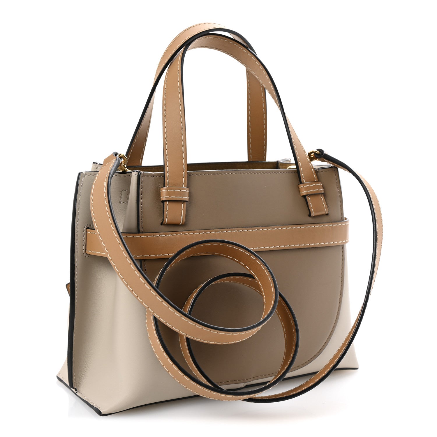 Loewe Calfskin Mini Gate Tote Mink Light Oat 3 of 10