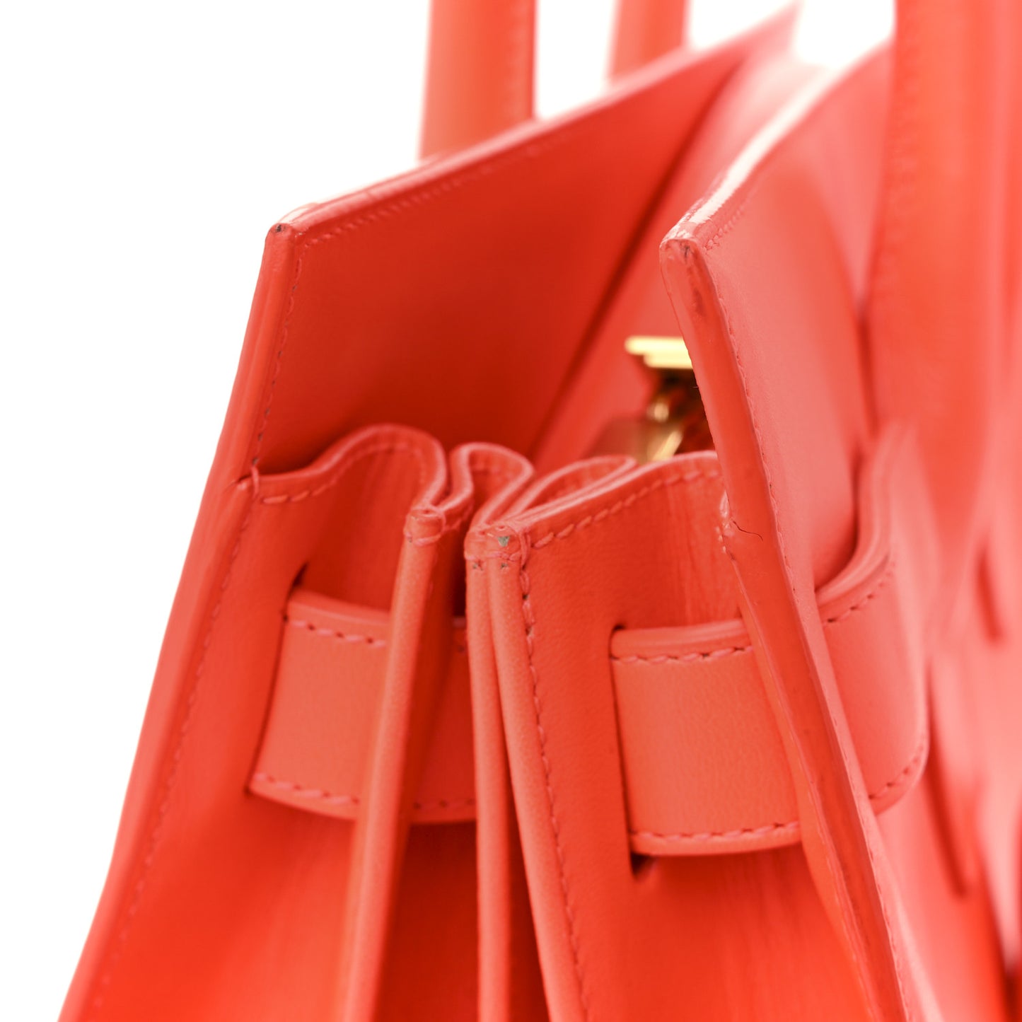 Calfskin Small Sac De Jour Neon Orange