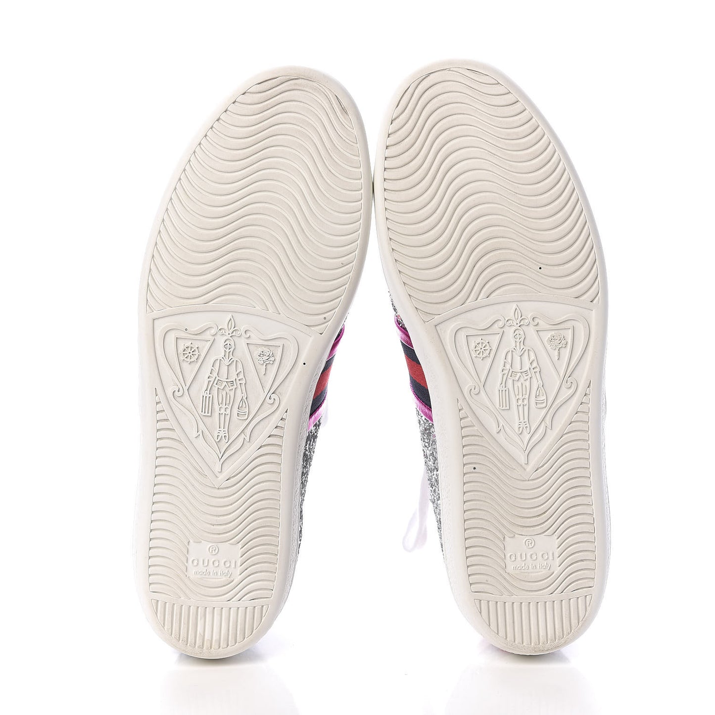 Glitter Web Womens Ace Sneakers 38.5 Silver