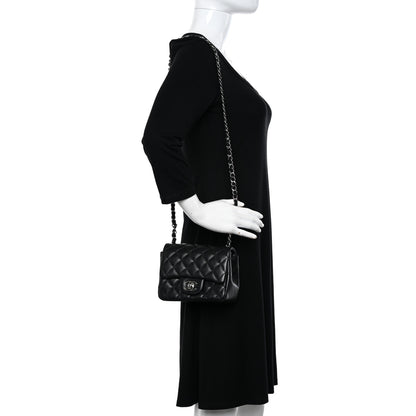 Chanel Lambskin Quilted Mini Square Flap Black 2 of 12