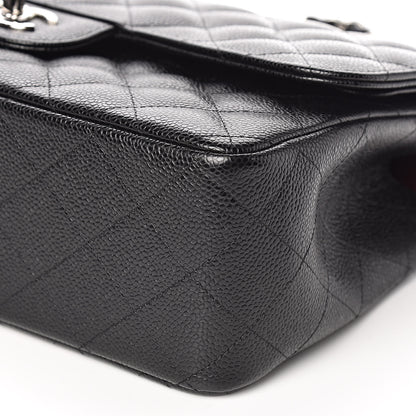 Chanel Caviar Quilted Jumbo Double Flap Black 10 of 12