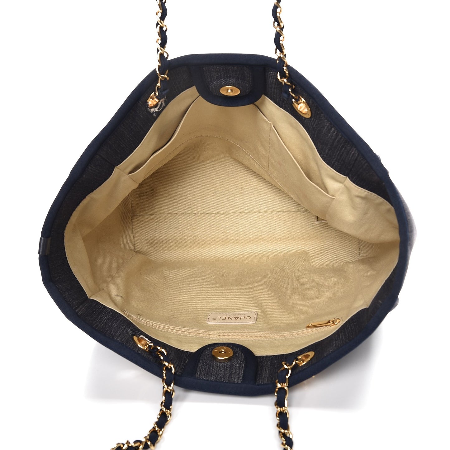 Canvas Small Deauville Tote Dark Blue