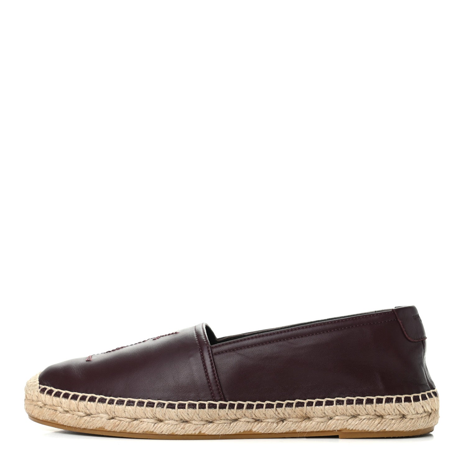 Saint Laurent Nappa Vendome Monogram Espadrilles 40.5 Barolo 1 of 10