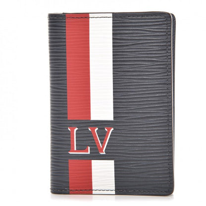 Louis Vuitton Epi Pocket Organizer Navy Stripes 1 of 7
