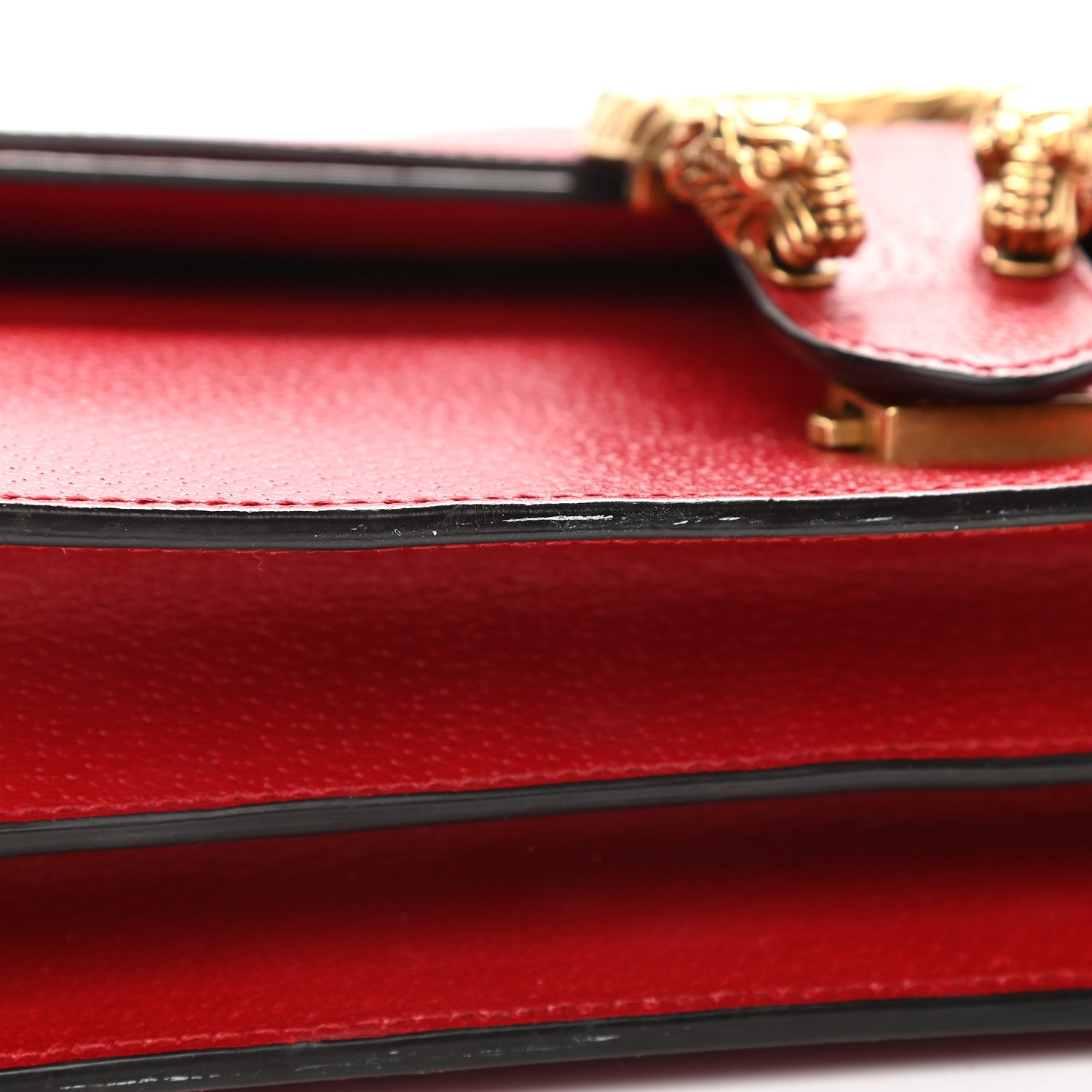 Gucci Textured Calfskin Web Medium Dionysus Shoulder Bag Hibiscus Red 10 of 10