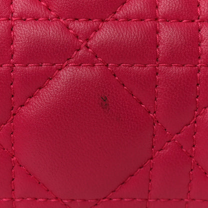 Christian Dior Lambskin Cannage Large Lady Dior Fuchsia 17 of 17