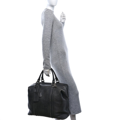 Gucci Pebbled Calfskin Carry On Duffle Grey 2 of 13