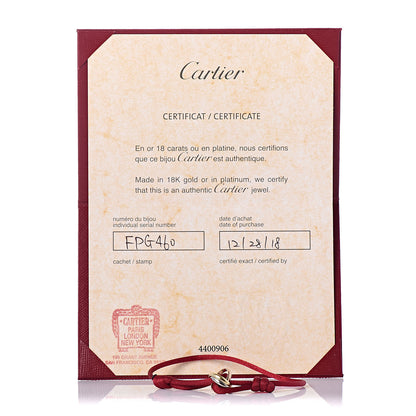 Cartier 18K Pink Yellow White Gold Trinity Cord Bracelet Red 6 of 6