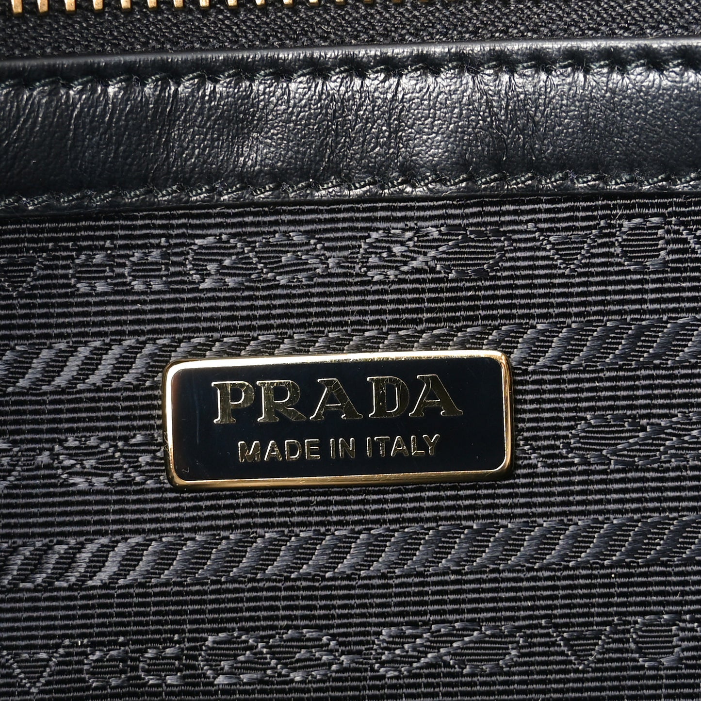 Saffiano Lux Logo Embossed Medium Shoulder Tote Handbag Black